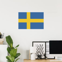 Zweedse vlag poster