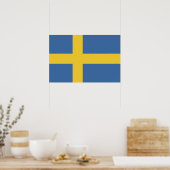 Zweedse vlag poster (Keuken)