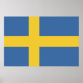 Zweedse vlag poster (Voorkant)
