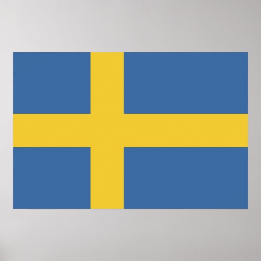 Zweedse vlag poster (Voorkant)