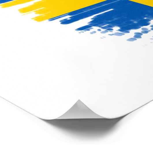 Zweedse vlag poster (Hoek)