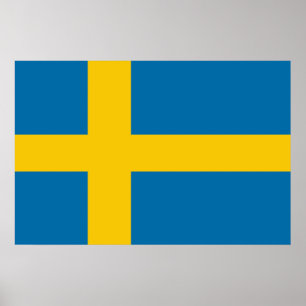 Zweedse vlag poster