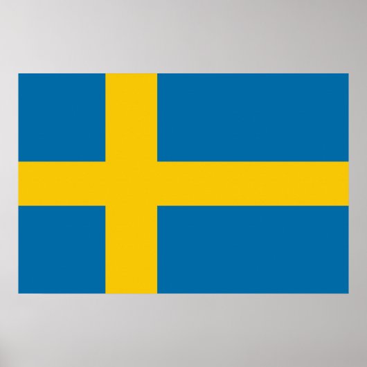Zweedse vlag poster (Voorkant)