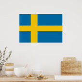 Zweedse vlag poster (Keuken)