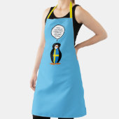 Zweedse vlag Pratende Ms. Penguin gepersonaliseerd Schort (Insitu)