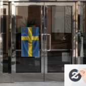Zweedse vlag raamsticker (Kantoordeur)