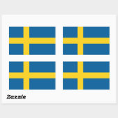 zweedse vlag rechthoekige sticker (Vel)