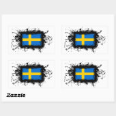 Zweedse vlag rechthoekige sticker (Vel)