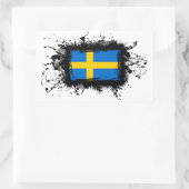 Zweedse vlag rechthoekige sticker (Tas)