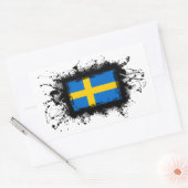 Zweedse vlag rechthoekige sticker (Envelop)