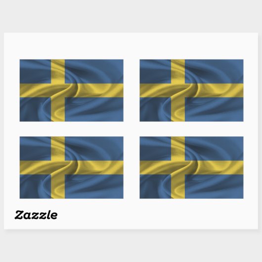 Zweedse vlag rechthoekige sticker (Vel)