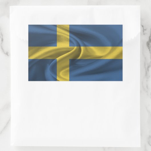 Zweedse vlag rechthoekige sticker (Tas)