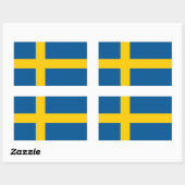 Zweedse vlag rechthoekige sticker (Vel)