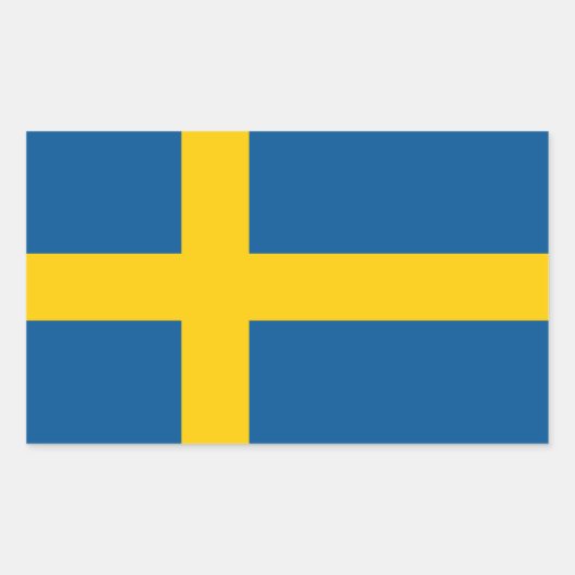 Zweedse vlag rechthoekige sticker (Voorkant)