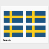 Zweedse vlag rechthoekige sticker (Vel)