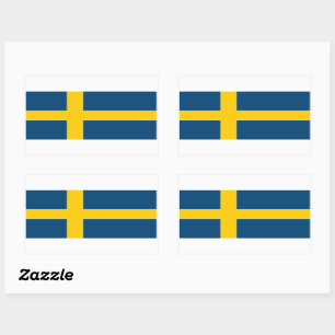 Zweedse vlag rechthoekige sticker