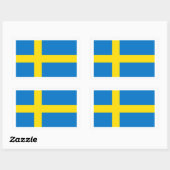 Zweedse vlag rechthoekige sticker (Vel)
