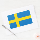 Zweedse vlag rechthoekige sticker (Envelop)