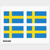 Zweedse vlag rechthoekige sticker (Vel)