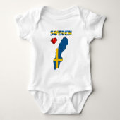 Zweedse vlag romper (Voorkant)