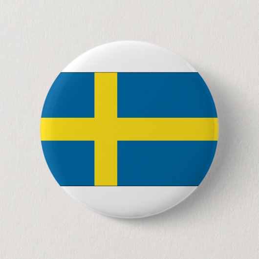 Zweedse vlag ronde button 5,7 cm (Voorkant)