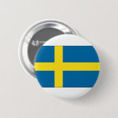 Zweedse vlag ronde button 5,7 cm (Voorkant /achterkant)