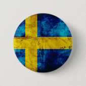 Zweedse vlag ronde button 5,7 cm (Voorkant)