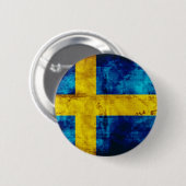 Zweedse vlag ronde button 5,7 cm (Voorkant /achterkant)