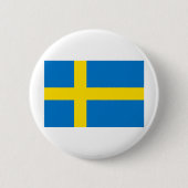 Zweedse vlag ronde button 5,7 cm (Voorkant)