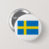 Zweedse vlag ronde button 5,7 cm (Voorkant /achterkant)