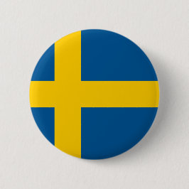 Zweedse vlag ronde button 5,7 cm