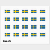 Zweedse vlag ronde sticker (Vel)