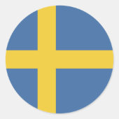 Zweedse vlag ronde sticker (Voorkant)