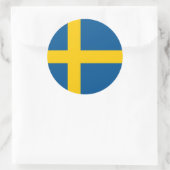 Zweedse vlag ronde sticker (Tas)
