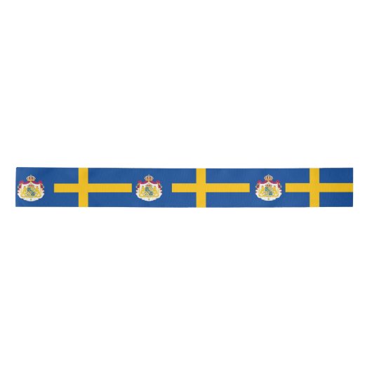 Zweedse vlag satijnen lint (Voorkant)