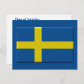 Zweedse vlag Scandinavisch Briefkaart (Voorkant / Achterkant)