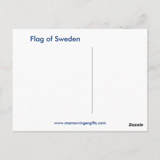 Zweedse vlag Scandinavisch Briefkaart (Achterkant)
