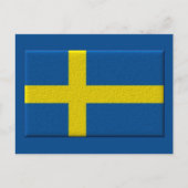 Zweedse vlag Scandinavisch Briefkaart (Voorkant)