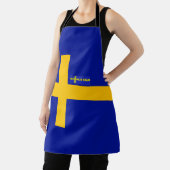 Zweedse vlag schort (Insitu)