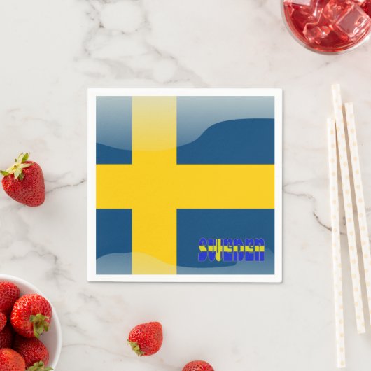 Zweedse vlag servet (Insitu)