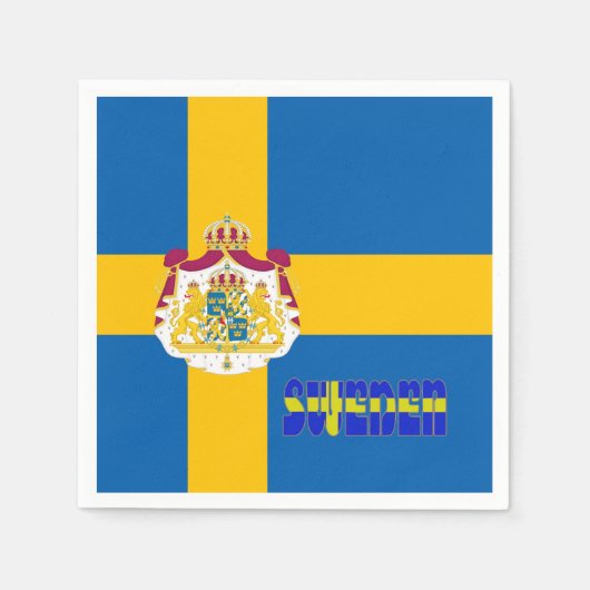 Zweedse vlag servetten (Voorkant)