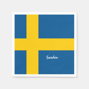 Zweedse vlag servetten, patriottisch Zweden Servet