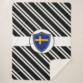Zweedse vlag Sherpa Blanket Deken (Voorkant)