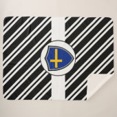 Zweedse vlag Sherpa Blanket Deken (Voorkant (horizontaal))