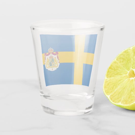 Zweedse vlag shot glas (Achterkant)