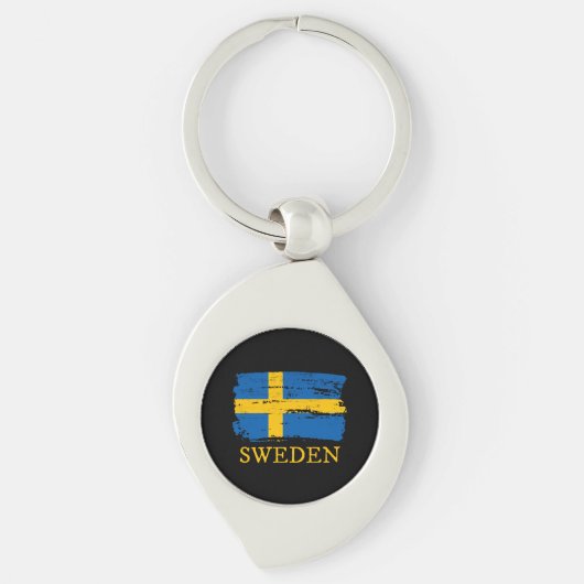 Zweedse vlag sleutelhanger (Voorkant)