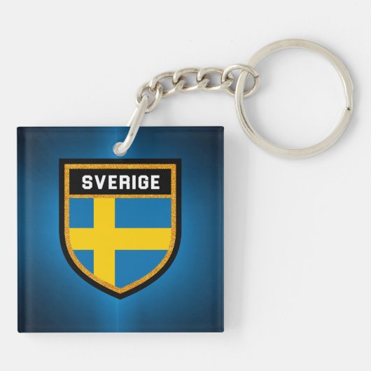 Zweedse vlag sleutelhanger (Achterkant)