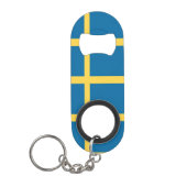 Zweedse vlag sleutelhanger flessenopener (Voorkant)