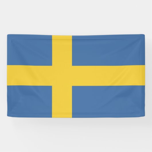 Zweedse vlag spandoek (Horizontaal)
