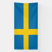 Zweedse vlag spandoek (Verticaal)